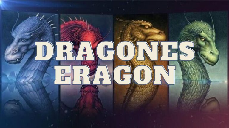 Portada de la entrada "Dragones de Eragon" en la que se puede ver los dragones de las 4 portadas originales de la saga "El Legado" de Eragon